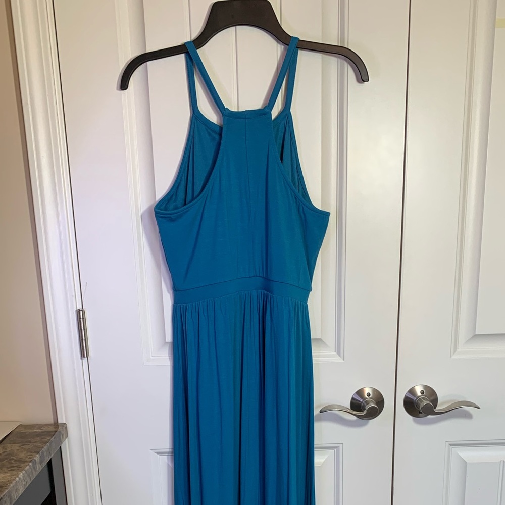 Old Navy Teal Racerback Maxi Dress Size Small - Picture 6 of 9